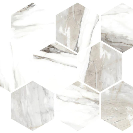 Classica Grigio 4" Hex Matte Porcelain Mosaic Tile 12x12 Sheet