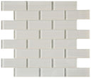 Pristine White 1.5x4 Glass Mosaic 12x12 Sheet