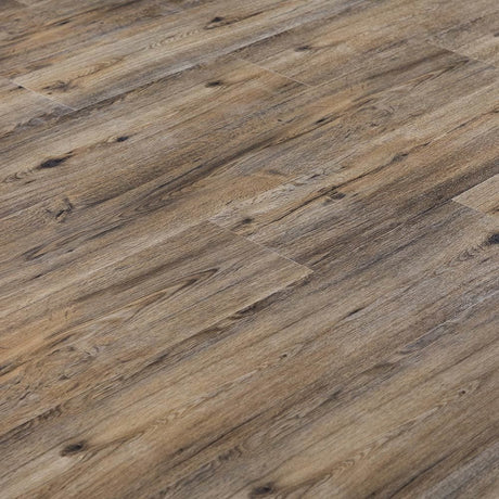 XL Jumbo Waterproof 6.5mm Rigid Core Luxury Vinyl Plank Flooring in Espresso Texture French Oak