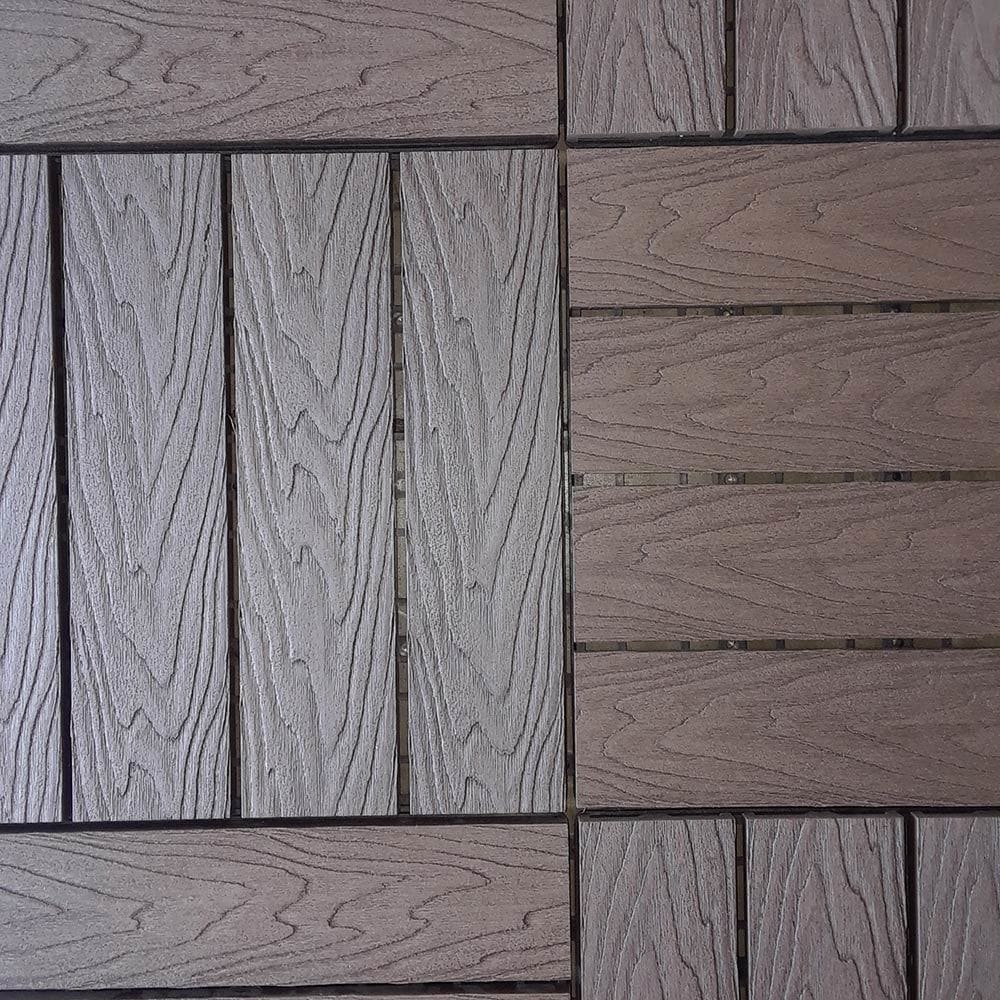 Composite Wood Look Interlocking Deck Tiles