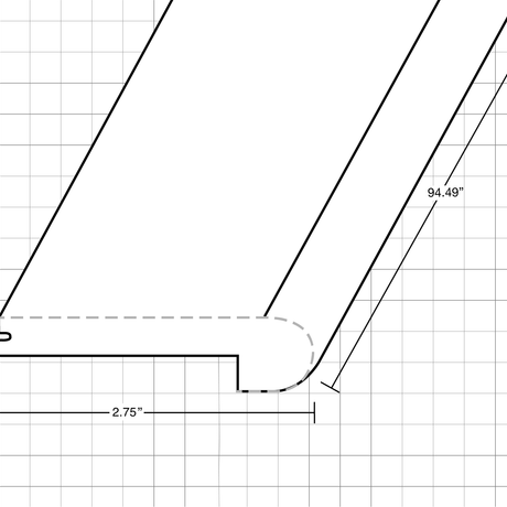 Laminate Moldings - Formosa Collection - Simply Chestnut in Flush Stair Nose