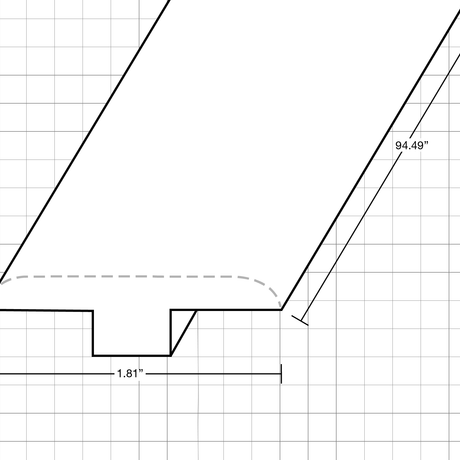 Laminate Moldings - Wide Board Collection - Peruvian Gingerwood in T-Molding
