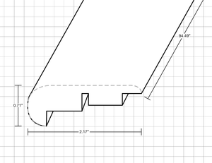 Laminate Moldings - Wide Board Collection - Peruvian Gingerwood