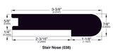 Bamboo Moldings - Bamboo - Vertical Carbonized in Flush Stair Nose