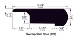 Bamboo Moldings - Bamboo - Vertical Carbonized in Overlap Stair Nose
