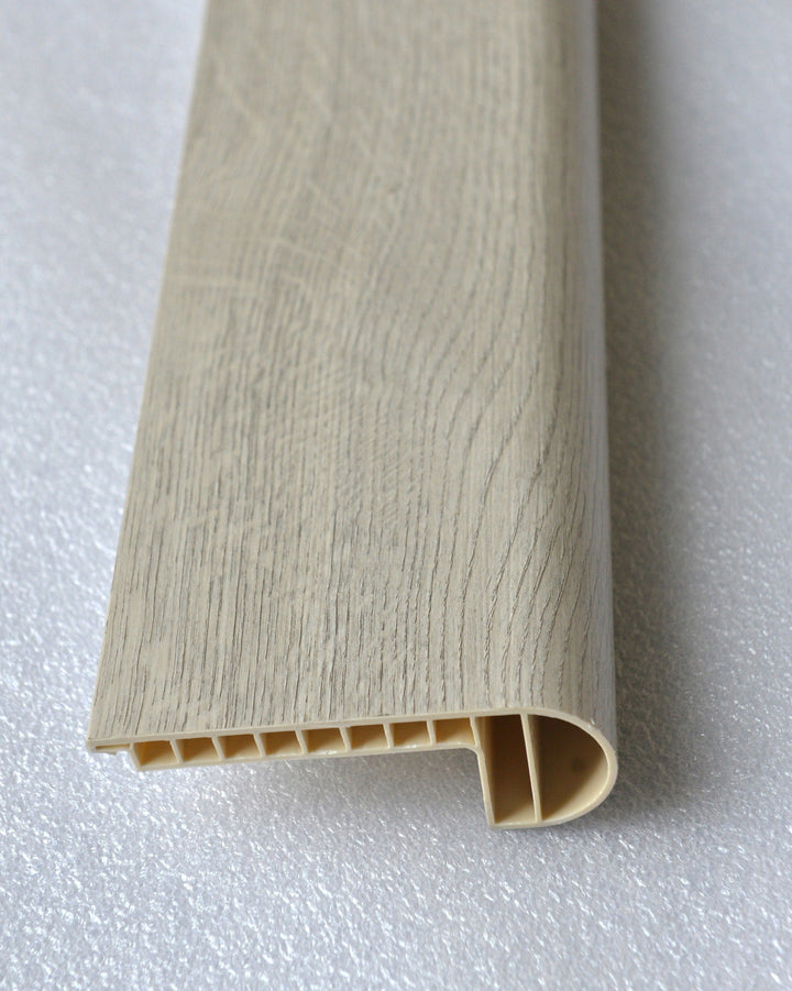 Vinyl Moldings - Ultimate Collection - Lava Grey Oak — Flush Stair Nose