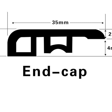 Vinyl Moldings - XL Peaks Collection - Tusk in End Cap