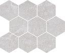 Chamonix White 4" Hexagon Porcelain Mosaic Tile 12x12