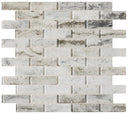 Grey Blend 1x3 Glass Mosaic Tile 12x12 Sheet
