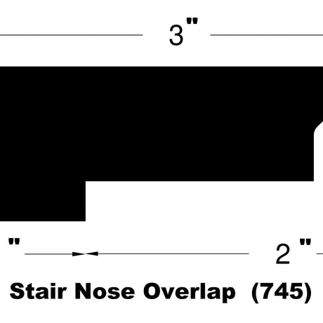 Engineered Hardwood Moldings - Helios - Silk in Overlap Stair Nose