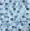 Arctic Blue 1x1 Glass Mosaic Tile 12x12 Sheet
