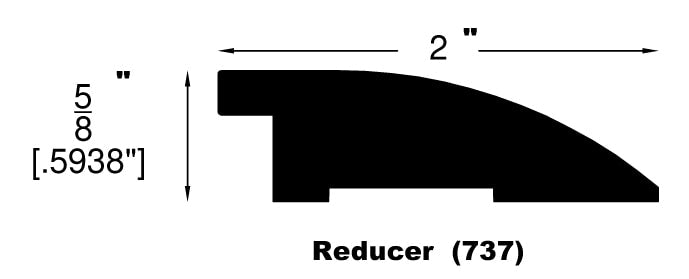 Engineered Hardwood Moldings - Oak Herringbone - Gunstock — Flush Reducer