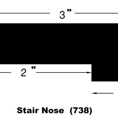 Engineered Hardwood Moldings - Oak Herringbone - Gunstock in Flush Stair Nose