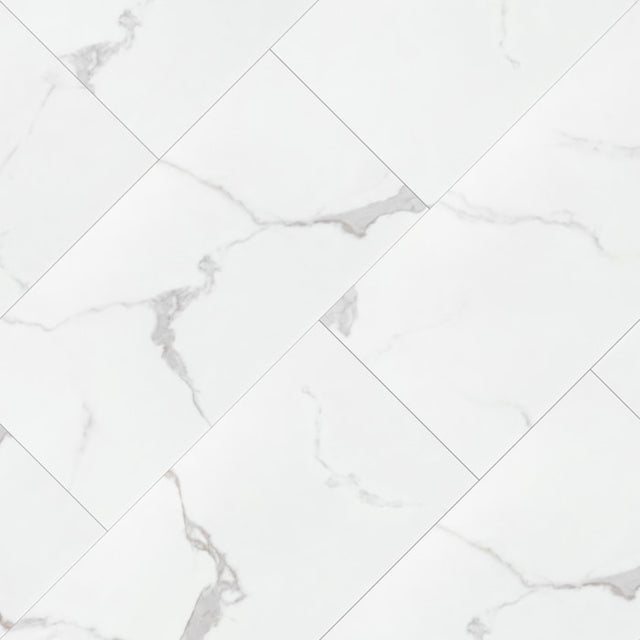 Exquisite Rigidcore Stone-Look Luxury Vinyl Tile Planks in Marble Calacatta