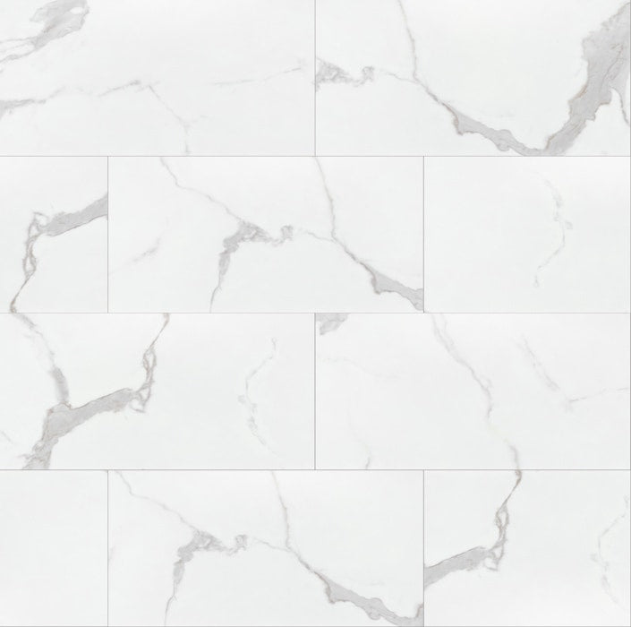 Exquisite Rigidcore Stone-Look Luxury Vinyl Tile Planks — Marble Calacatta