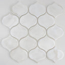 Oyster White Teardrop Glass Mosaic Tile 12x12