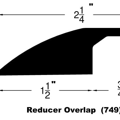 Engineered Hardwood Moldings - National Hickory - Aspen in Overlap Reducer