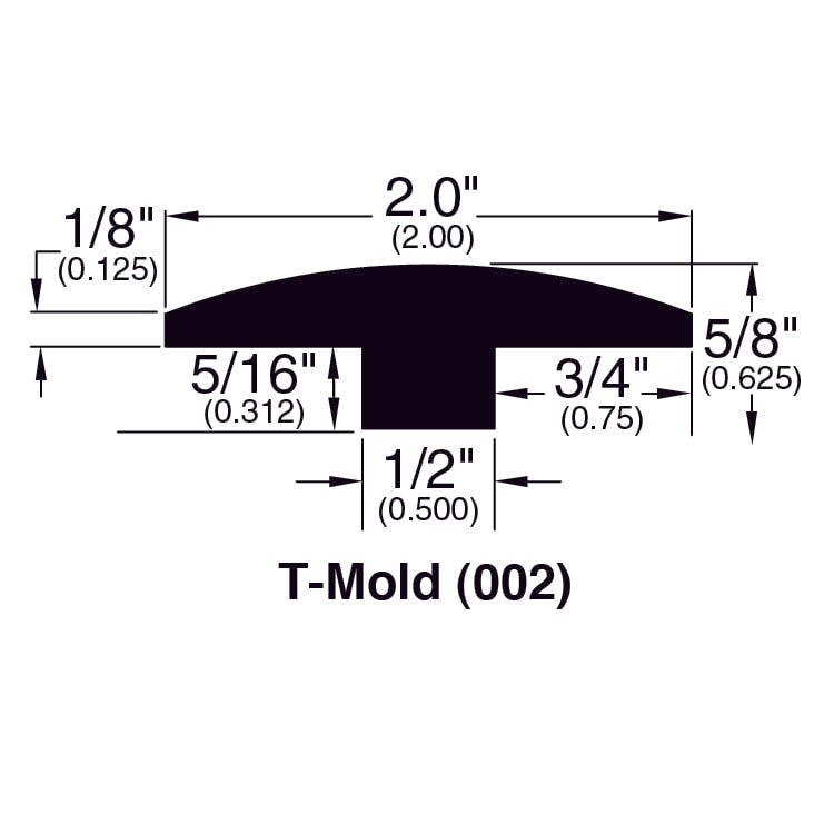 Engineered Hardwood Moldings - 1/2" Oak Value - Ebony