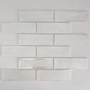 Oyster White 2x4 Glass Mosaic Tile 12x12