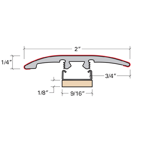 Vinyl Moldings - Ethereal - Gossamer — 3-in-1: Reducer, T-Molding, End Cap