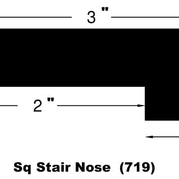 Engineered Hardwood Moldings - Baltic Oak - Sand in Flush Square Stair Nose
