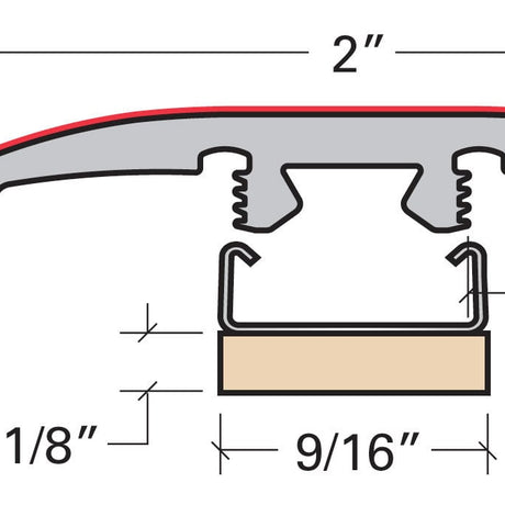 Vinyl-Tile Moldings - Dakota - Frontier in 3-in-1: Reducer, T-Molding, End Cap
