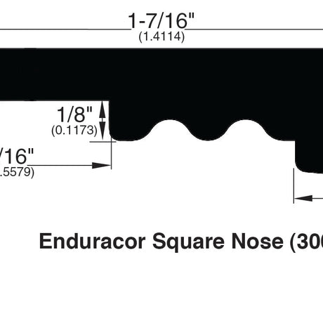 Affluent - Cavern Vinyl Floor Moldings in Overlap Square Stair Nose