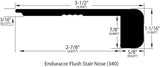 Vinyl Moldings - Affluent - Grain in Flush Square Stair Nose - AFI