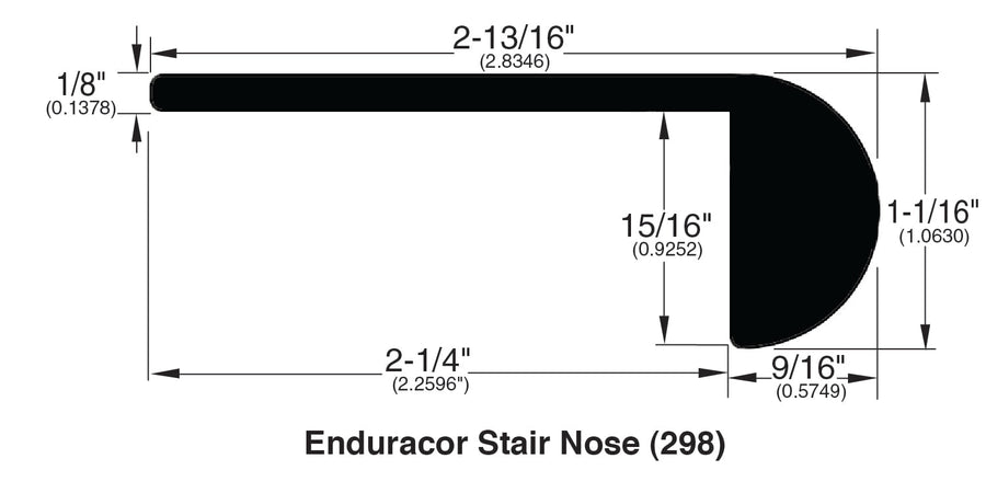Vinyl Moldings - Affluent - Coffee — Flush Stair Nose
