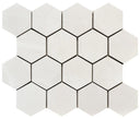 Era Elegant White 3" Hex Matte Porcelain Mosaic Tile 12x12