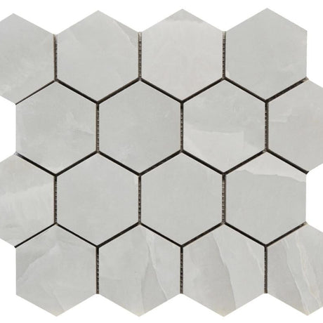 Era Mystic Gray 3" Hex Matte Porcelain Mosaic Tile 12x12