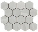 Era Mystic Gray 3" Hex Matte Porcelain Mosaic Tile 12x12