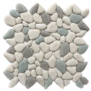 Liquid Rocks Riviera Shores Glass Pebble Mosaic Tile 12x12