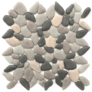 Liquid Rocks Pebble Beach 12x12 Glass Mosaic Tile