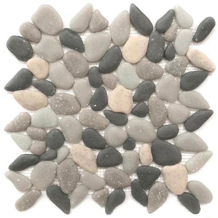 Liquid Rocks Pebble Beach 12x12 Glass Mosaic Tile 1