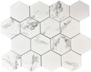 Statuary 3" Hex Glass Mosaic Tile 12x10 Sheet