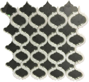 Antique Moroccan Mirror and Marble Mosaic Tile 12x12 Sheet
