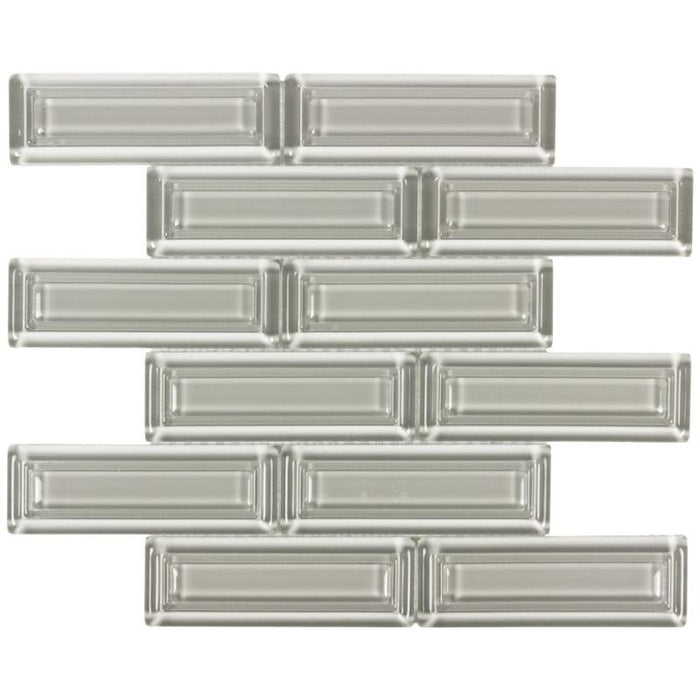 Dimensions Destiny 2x6 Glass Mosaic Tile 12x12 Sheet 1