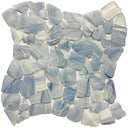 Sea Blue Pebble Glass Mosaic Tile 12x12 Sheet