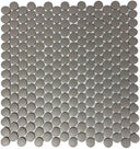 Graphite 1" Penny Round Porcelain Mosaic Tile 12x12 Sheet