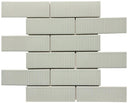Coastal Hues Green 2x6 Glass Mosaic Tile 12x12 Sheet