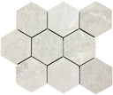 Arezzo Perla 4" Hex Porcelain Mosaic Tile 12x14 Sheet