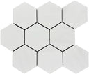 Dolomite Bianco 4" Hex Porcelain Mosaic Tile 12x14 Sheet