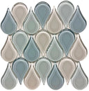 Utopia Raindrop Glass Mosaic Tile 12x12 Sheet