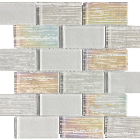 Unicorn Sparkle 2x4 Glass Mosaic Tile 12x12 Sheet