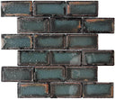 Antique Hematite 2x4 Glass Mosaic Tile 12x12 Sheet