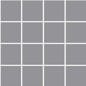 OM-13418 Light Gray 3x3 Ceramic Mosaic Tile 12x12 Sheet