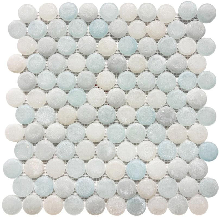 Liquid Drops Clearwater Glass Mosaic Tile 12x12 Sheet 1