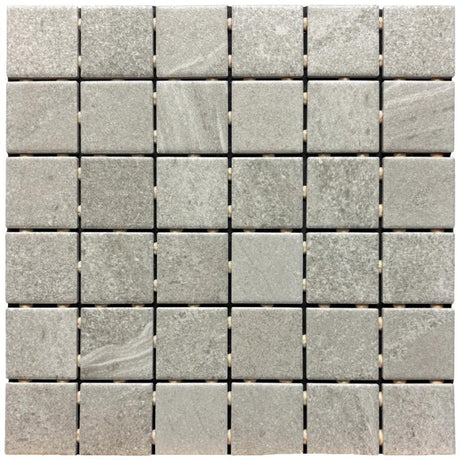 Edmonton Steely Gray 2x2 Matte Porcelain Mosaic Tile 12x12