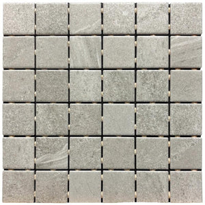 Edmonton Steely Gray 2x2 Matte Porcelain Mosaic Tile 12x12